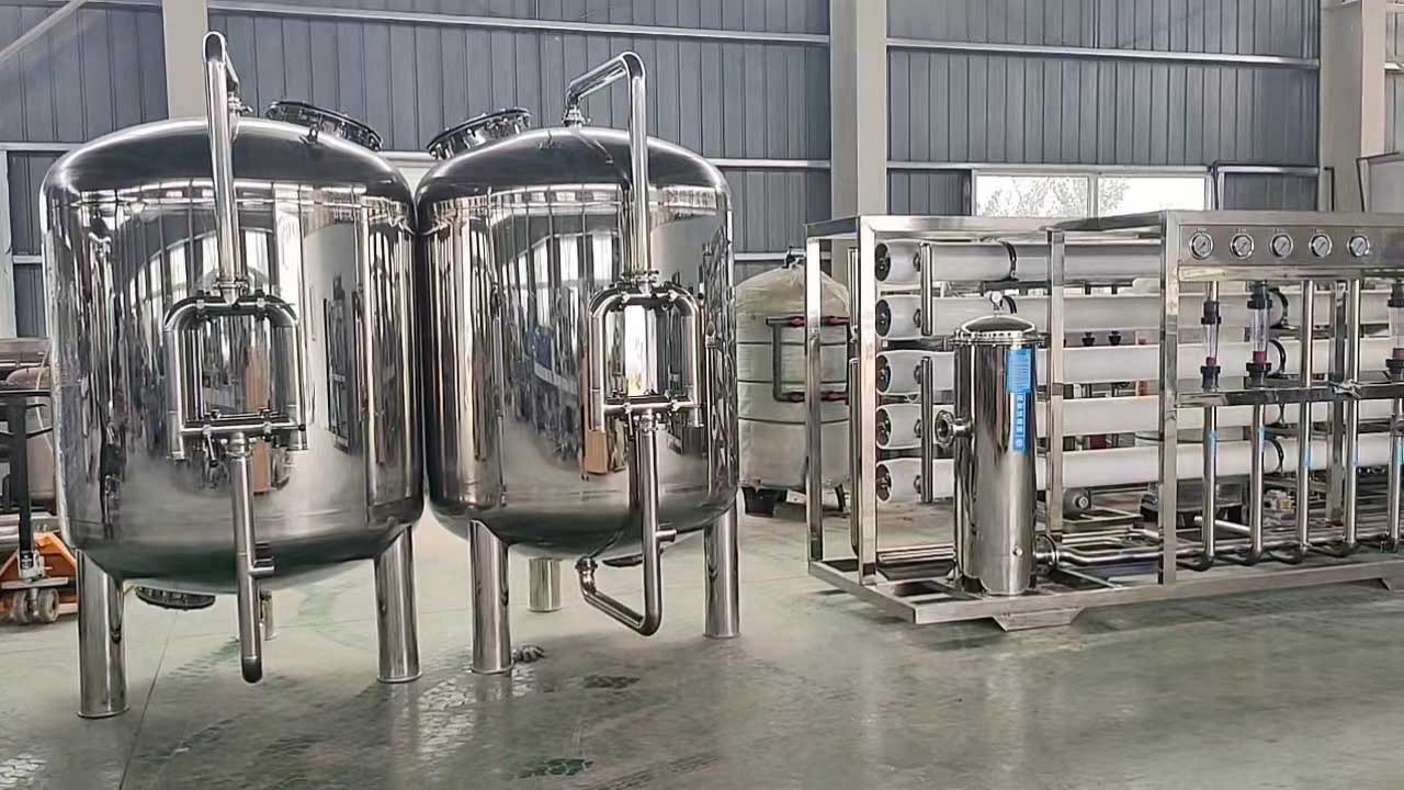 当涂全不锈钢10T双级反渗透设备饮料厂定制